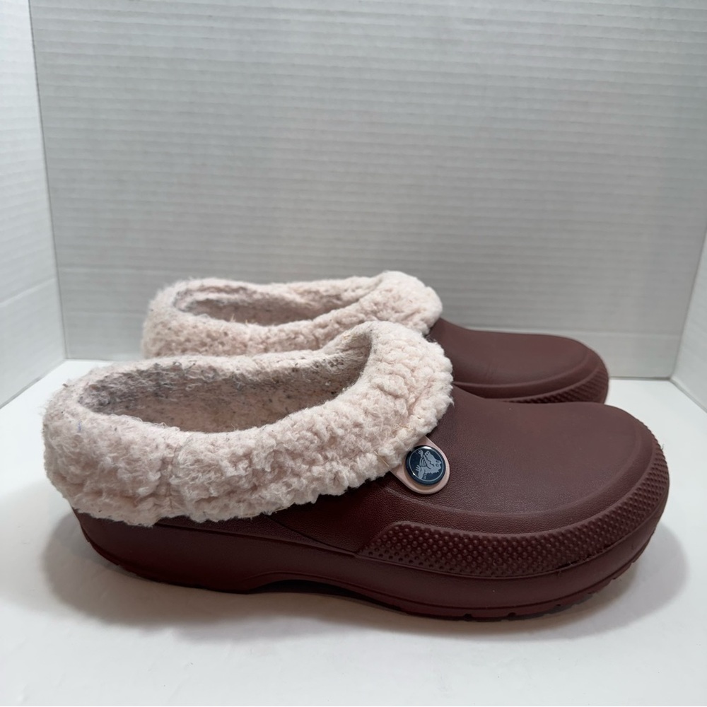 Crocs Shoes Classic Blitzen III Slip On Lined Clogs Maroon, Size Wmn 9/ Men 7